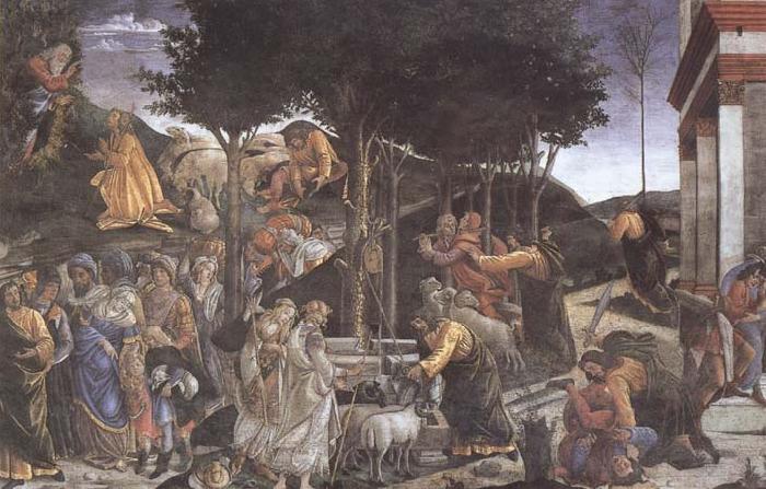 Sandro Botticelli Trials of Moses Sweden oil painting art